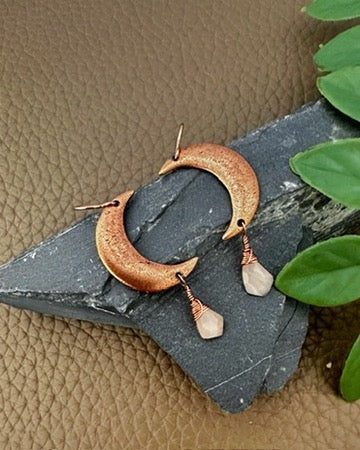 Waxing Moonstone Earrings