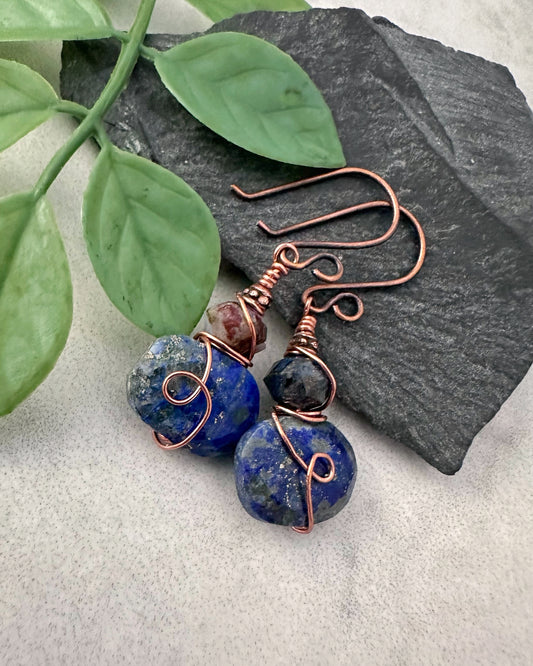 Lapis & Pietersite Everyday Earrings