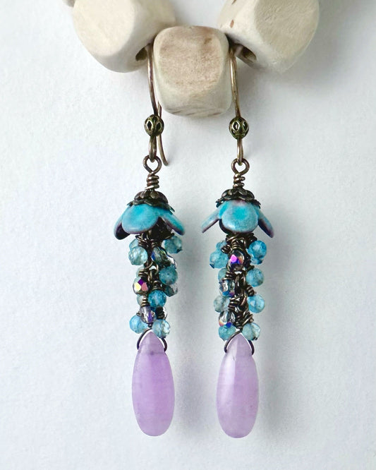 Kunzite Cluster Earrings